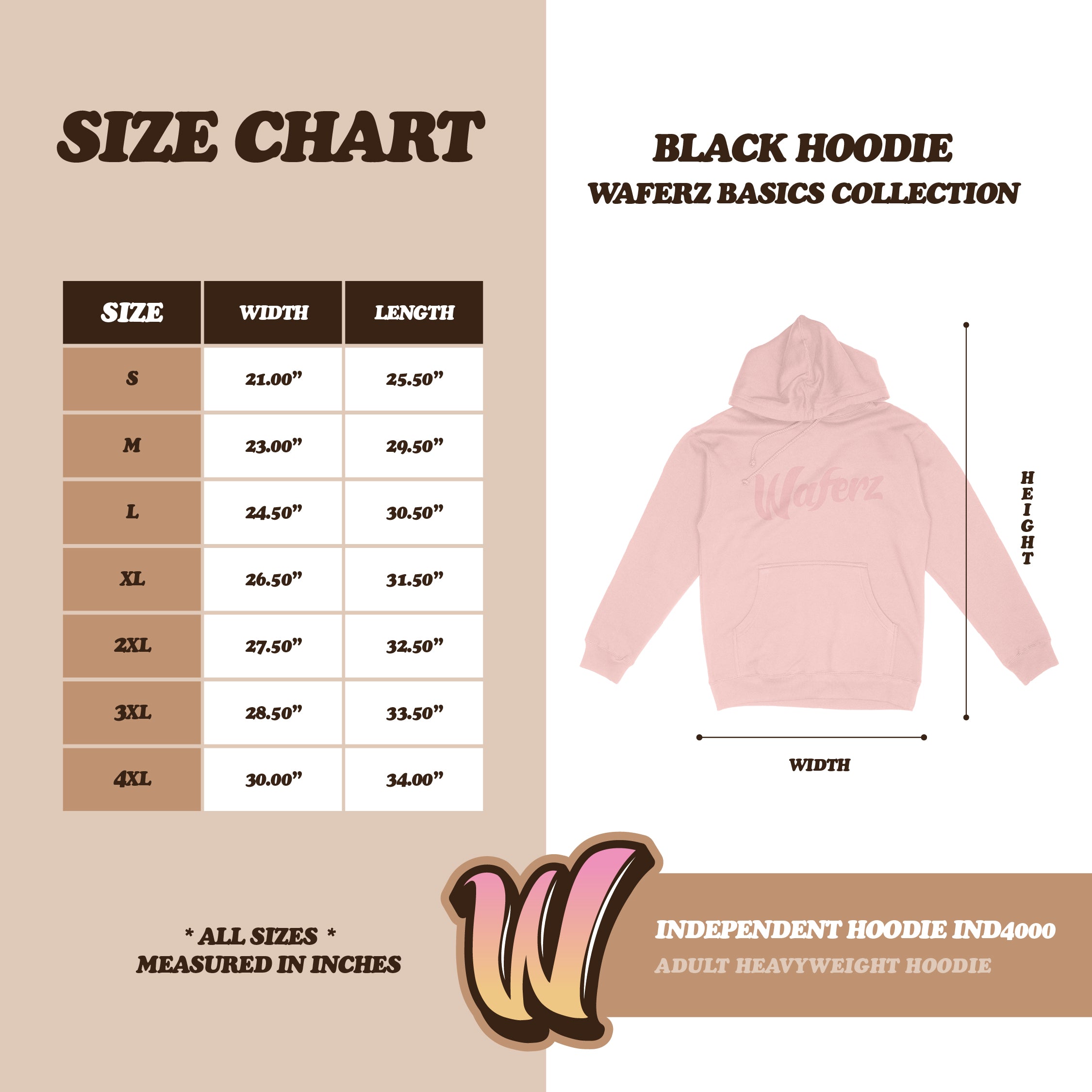 Waferz Basics: Pink Logo Hoodie