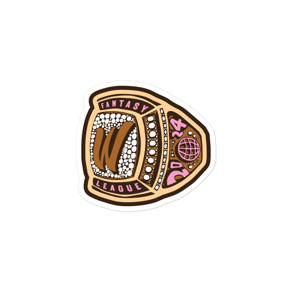 WFL Championship Ring Sticker